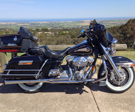 McLaren Vale Harley Tours - ride on an Electra Glide